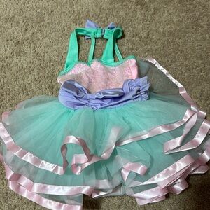 Toddler girls dance leotard dress